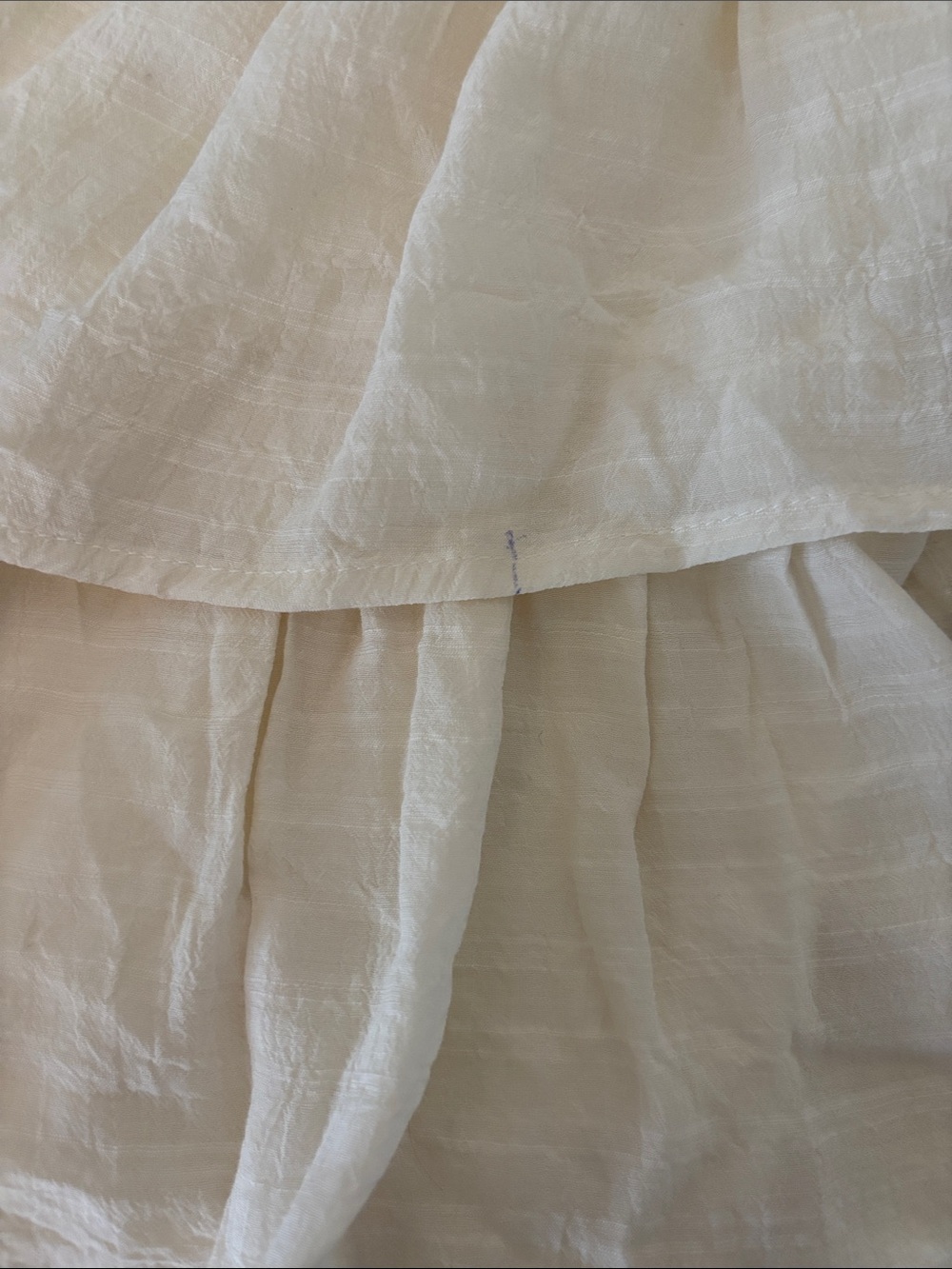 Fashion Nova Cream Off Shoulder Tiered Ruffle Mini Dress S - Picture 6 of 7
